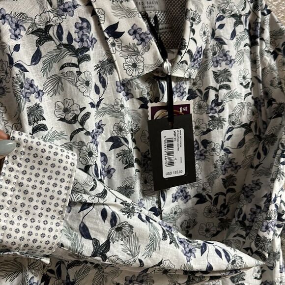 NWT TED BAKER London Linen Mens Shirt SIZE XXL CHEST 24 1/2” - Picture 12 of 15